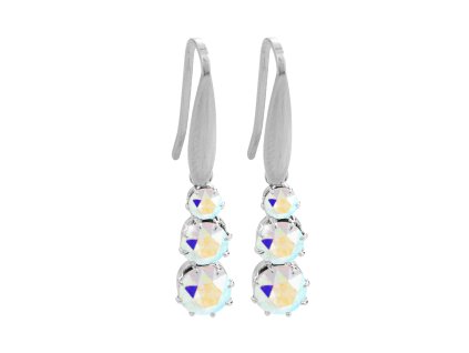 15248 nausnice provlekaci z bizuterni slitiny s postupne se zvetsujicich krystalu swarovski ab