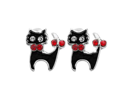 15281 nausnice puzety z bizuterni slitiny smaltovana kocka s krystaly swarovski crystal