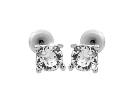 15311 nausnice puzety z bizuterni slitiny jeden krystal swarovski 5mm crystal