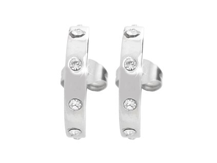 15398 nausnice kreole z bizuterni slitiny s krystaly swarovski v rozestupech crystal