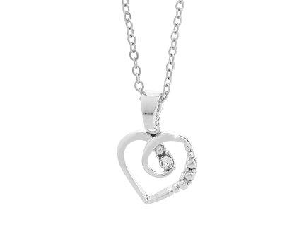 15401 nahrdelnik z bizuterni slitiny srdce s uzlem a s krystaly swarovski crystal