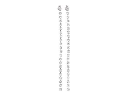 15413 nausnice puzety z bizuterni slitiny jeden dlouhy strasovy retizek s krystaly swarovski crystal