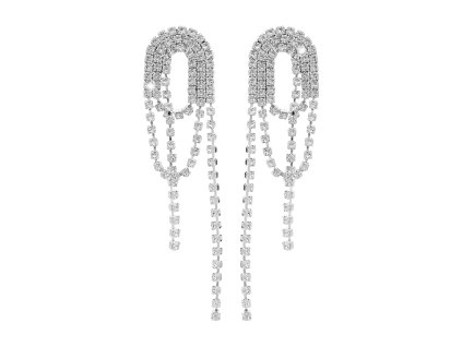 15416 nausnice puzety z bizuterni slitiny strasove retizky ve tvaru ovalu s krystaly swarovski crystal