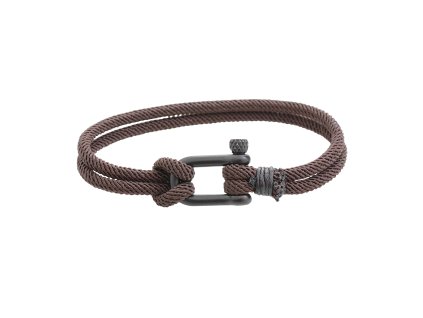 15519 pansky naramek textilni s karabinou brown