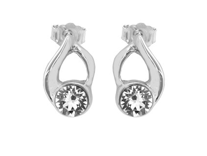 15663 nausnice puzety z bizuterni slitiny jeden krystal swarovski crystal