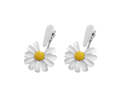 15678 nausnice puzety z bizuterni slitiny smaltovana velka kopretina