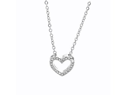 16291 nahrdelnik z bizuterni slitiny pruvlakove srdicko osazene krystaly swarovski crysrtal