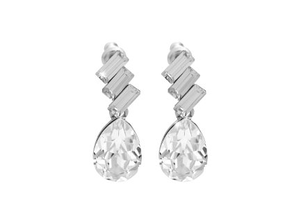 16402 nausnice puzety z bizuterni slitiny s kapkou a obdelniky swarovski crysrtal