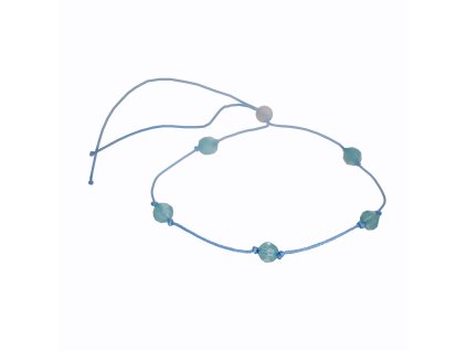 16411 snurkovy naramek a pet koralku swarovski pacific opal