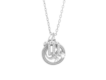 16519 stribrny nahrdelnik dva privesky znameni zverokruhu s kubickymi zirkony stir stribro 925 1000