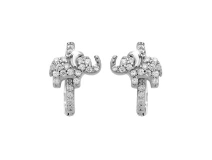 16567 stribrne detske nausnice krouzky slune s kubickymi zirkony crystal stribro 925 1000