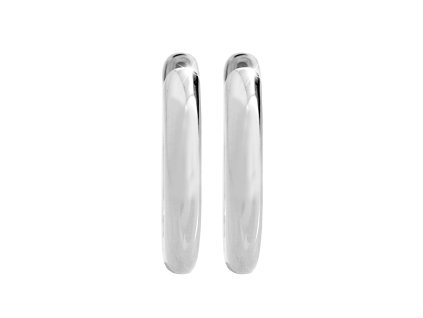 16663 stribrne nausnice krouzky kulate ciste kovove bez krystalu stribro 925 1000