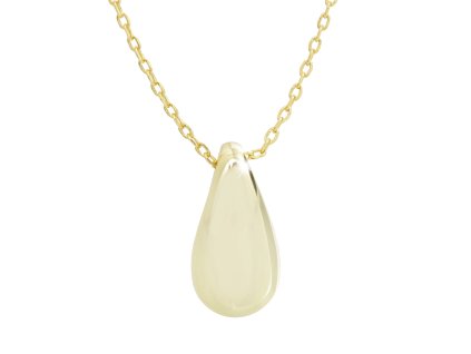 16678 pozlaceny stribrny nahrdelnik v podobe kapky bez krystalu stribro 925 1000