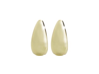 16684 pozlacene stribrne nausnice krouzky v podobe kapky bez krystalu stribro 925 1000