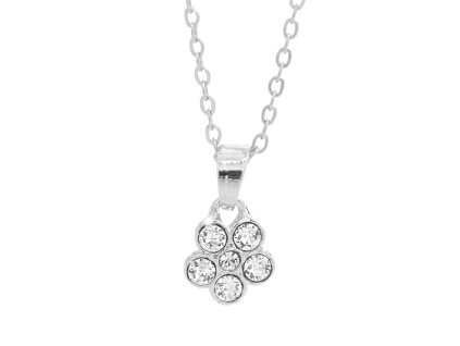 17186 nahrdelnik z bizuterni slitiny kvet z sesti krystalu swarovski crystal a