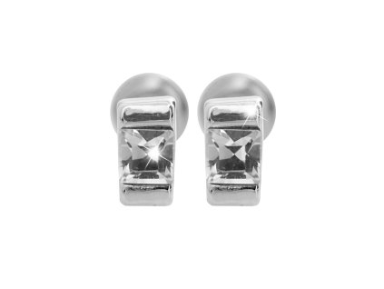 17270 nausnice puzety z bizuterni slitiny obdelnik s ctvercovym krystalem swarovski crystal mensi a