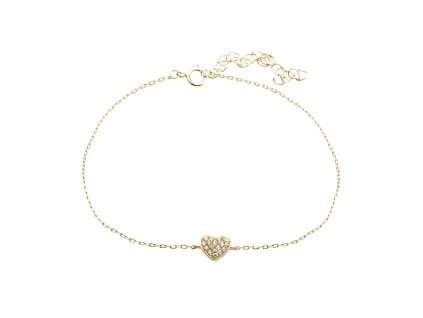 17354 pozlaceny stribrny nakotnik male srdicko s krystaly swarovski golden shadow stribro 925 1000