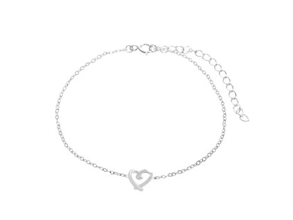 17375 stribrny nakotnik mini prekrizene srdce kovove bez krystalu stribro 925 1000