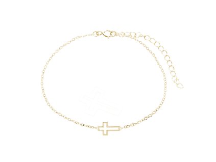 17396 pozlaceny stribrny nakotnik mini obvodovy krizek kovovy bez krystalu stribro 925 1000