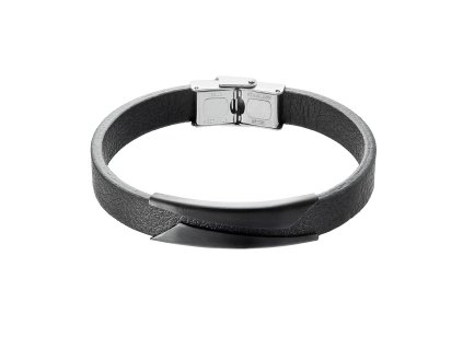 30239 naramek pansky cerna kozenka s ocelovou ozdobou 43031 3 cerny