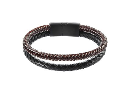 30242 naramek pansky recykl kuze a propletany plast 43032 3 cerny hnedy