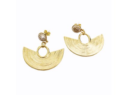 17681 zlate nausnice puzety z bizuterni slitiny africky styl s krystaly swarovski golden shadow