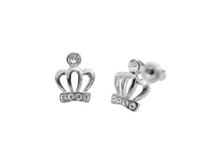 17717 nausnice puzety z bizuterni slitiny kralova korunka s krystaly swarovski crystal