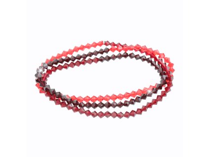 18029 navlekany naramek na tri omotani z koralku swarovski siam