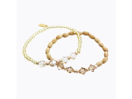 18191 sada dvou kombinovanych naramku golden shadow