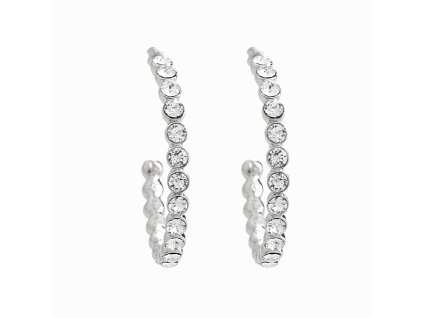 18248 nausnice kreole z bizuterni slitiny spojene jednotlive krystaly swarovski crystal