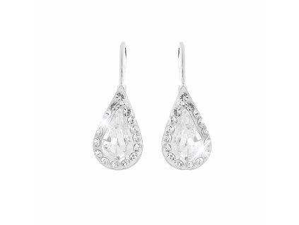 18293 stribrne nausnice klapky swarovski kapka s obtahem crystal stribro 925 1000