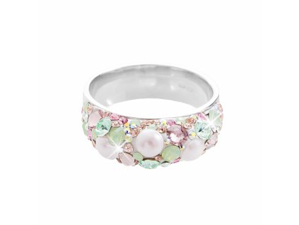 18374 stribrny prsten sina s krystaly swarovski do bombe multi stribro 925 1000