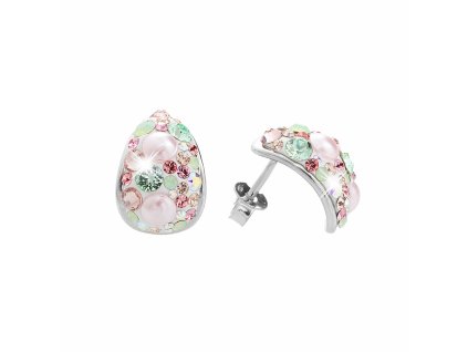 18557 stribrne nausnice puzety kapka s krystaly swarovski multi stribro 925 1000