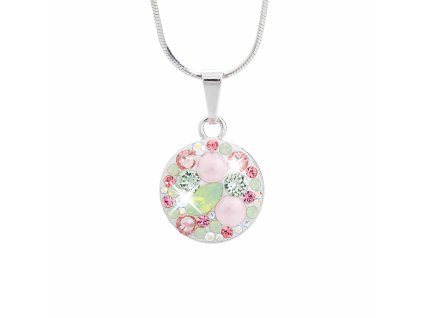 18641 stribrny nahrdelnik kulate luzko s krystaly svarovsky multi stribro 925 1000