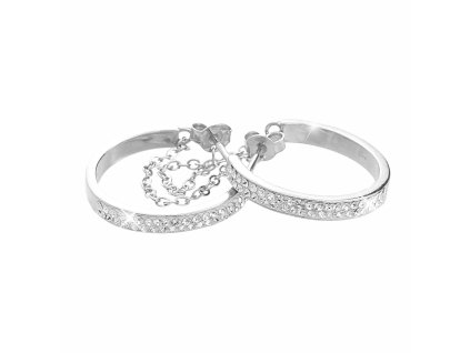 18875 stribrne nausnice kruhy dve rady krystalu swarovski ozdobene retizkem crystal stribro 925 1000