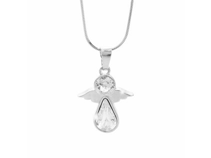 18992 stribrny nahrdelnik andelicek s krystaly swarovski crystal stribro 925 1000
