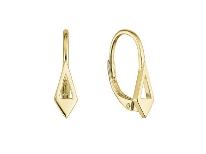 32393 pozlacene stribrne nausnice geometrickem tvaru 61024