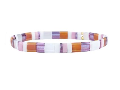 Miyuki Tila náramek Purple