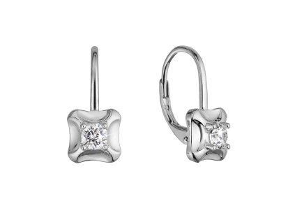 32309 stribrne nausnice ctverecky se zirkonem 11506 1 crystal