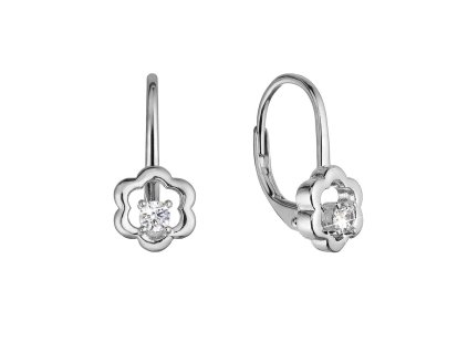 32297 stribrne nausnice kyticky se zirkonem 11504 1 crystal