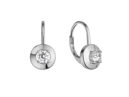 33044 stribrne nausnice s bilym zirkonem 11510 1 crystal