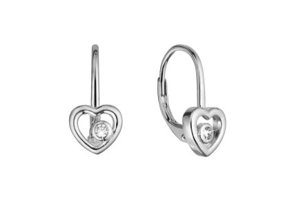 32354 stribrne nausnice srdce se zirkonem 11514 1 crystal