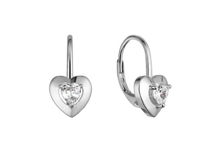32348 stribrne nausnice srdicka se zirkonem 11513 1 crystal
