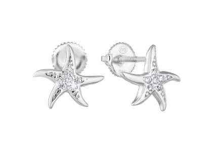 24473 stribrne nausnice pecka se zirkonem bila hvezdice 11292 1