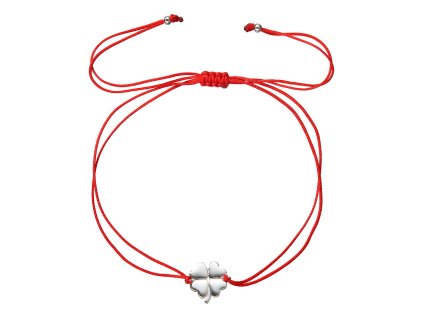 32492 kabbalah naramek se stribrnym ctyrlistkem 13047 3 red