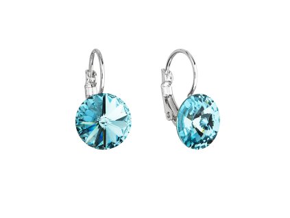 18347 nausnice bizuterie se swarovski krystaly modre kulate 51002 3 turquoise