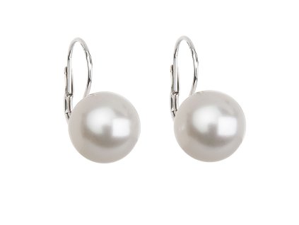 28121 stribrne nausnice visaci s perlou preciosa bile kulate 31144 1