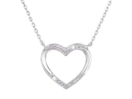 25187 stribrny nahrdelnik se zirkonem bile srdce 12010 1