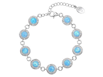 27122 stribrny naramek se syntetickym opalem a krystaly preciosa svetle modry 33105 1