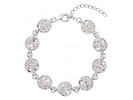 Stříbrný náramek se Swarovski krystaly ab efekt 33048.2